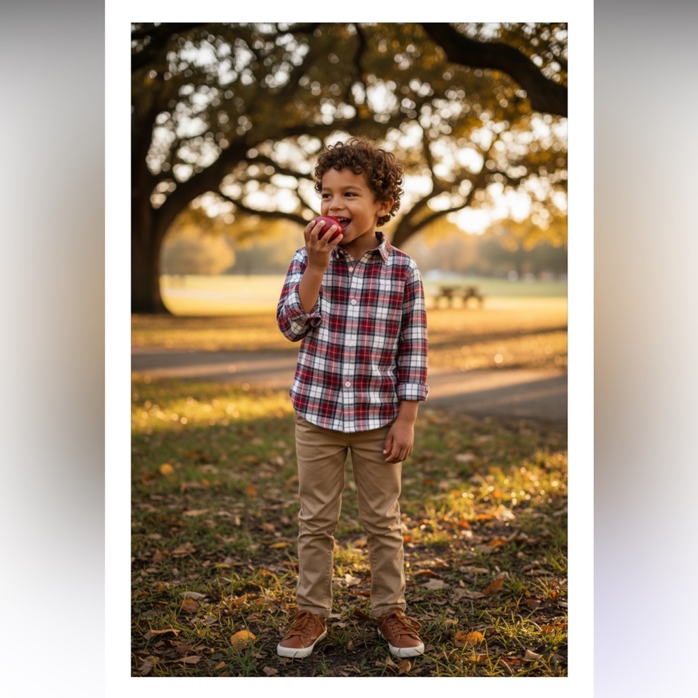 Janie and Jack Tartan Plaid Button-Up Shirt - Picture 2 of 5